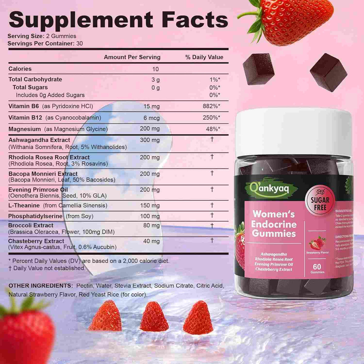 PMS Support Gummies — supplement facts panel